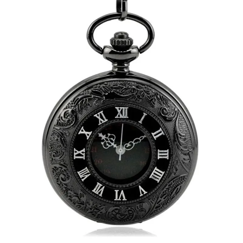 Vintage Charm Unisex Fashion Arabic Number Quartz Steampunk Pocket Watch