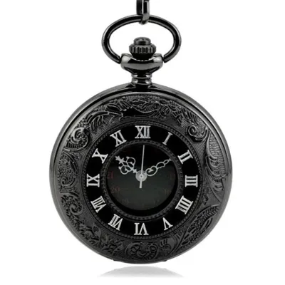 Vintage Charm Unisex Fashion Arabic Number Quartz Steampunk Pocket Watch