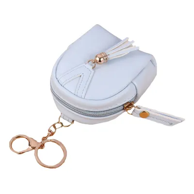 Fashion Tassel Pendant Mini Coin Purse Handbag Key Chain Zipper Wallet for Women