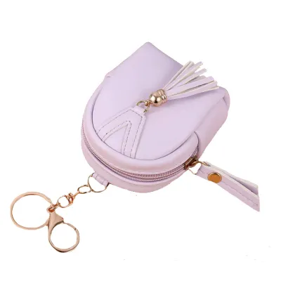 Fashion Tassel Pendant Mini Coin Purse Handbag Key Chain Zipper Wallet for Women
