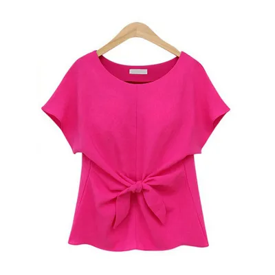 Summer Elegant Women's Chiffon Bow-Knot Loose Blouse