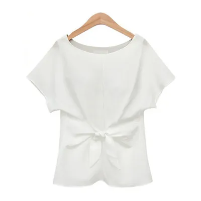 Summer Elegant Women's Chiffon Bow-Knot Loose Blouse