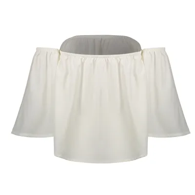 Summer Vacation Off-Shoulder Chiffon Blouse for Women