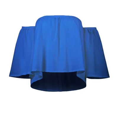 Summer Vacation Off-Shoulder Chiffon Blouse for Women