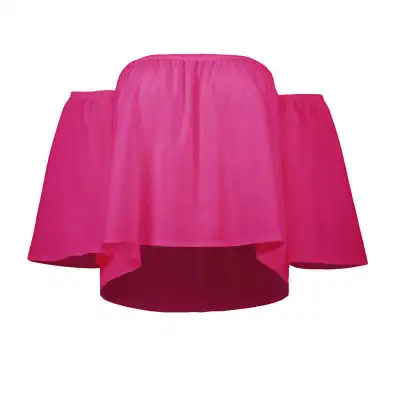 Summer Vacation Off-Shoulder Chiffon Blouse for Women