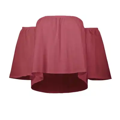 Summer Vacation Off-Shoulder Chiffon Blouse for Women