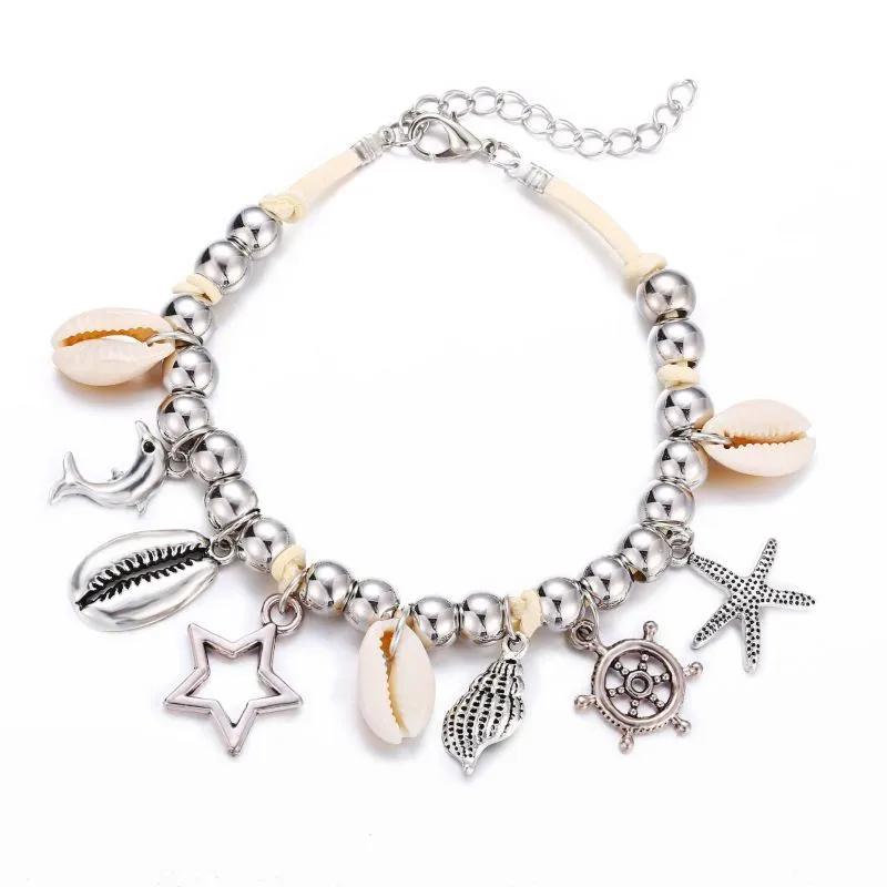 Vintage Starfish Turtle Shell Decor Women Leisure Beach Anklet