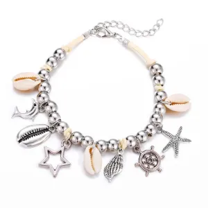 Vintage Starfish Turtle Shell Decor Women Leisure Beach Anklet