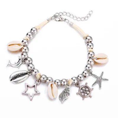 Vintage Starfish Turtle Shell Decor Women Leisure Beach Anklet
