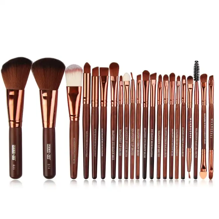 22pcs Blusher Eye Shadow Brushes Set Kit Make Up Brushes Set with Wooden Handle