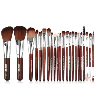 22pcs Blusher Eye Shadow Brushes Set Kit Make Up Brushes Set with Wooden Handle