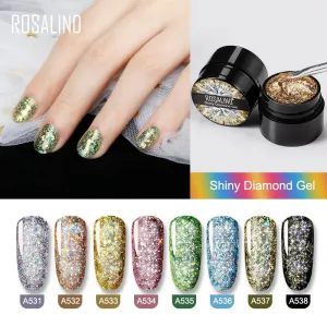 5ml Shiny Diamond Gel Nail Polish Portable Detachable Natural Resin