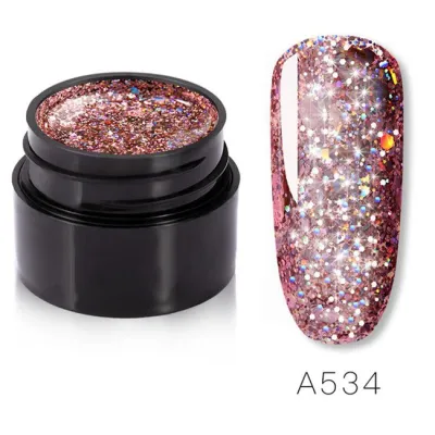 5ml Shiny Diamond Gel Nail Polish Portable Detachable Natural Resin