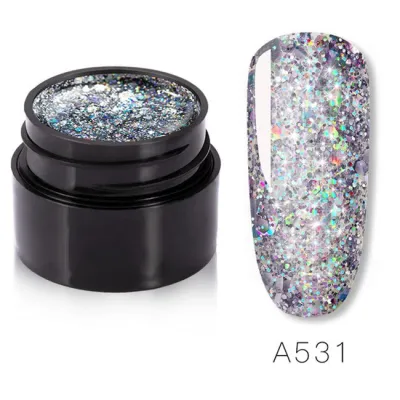 5ml Shiny Diamond Gel Nail Polish Portable Detachable Natural Resin