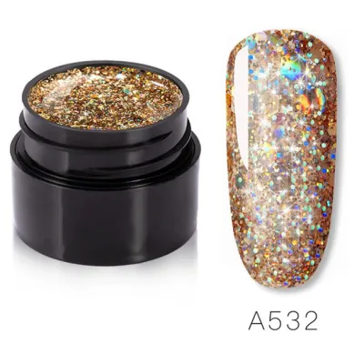 5ml Shiny Diamond Gel Nail Polish Portable Detachable Natural Resin