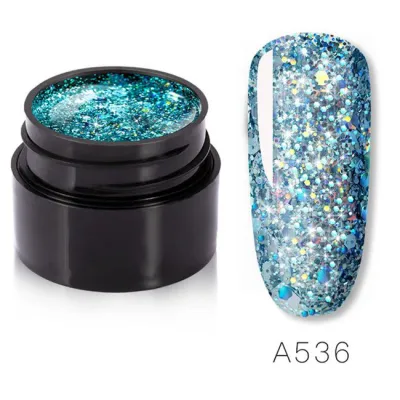 5ml Shiny Diamond Gel Nail Polish Portable Detachable Natural Resin