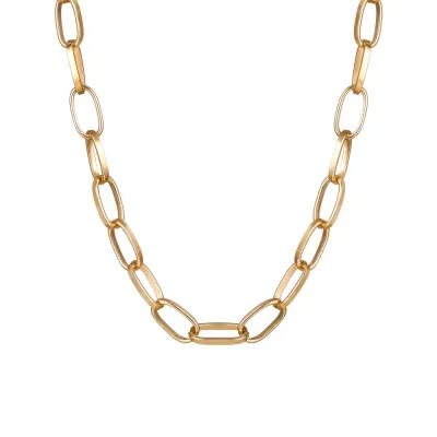Retro Punk Style Metal Chain Crystal Clavicle Necklace