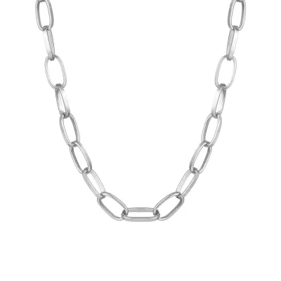 Retro Punk Style Metal Chain Crystal Clavicle Necklace