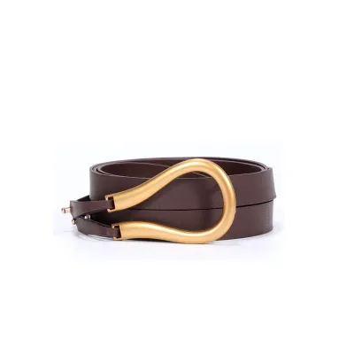 Fashion Female Horseshoe Alloy Buckle Belt