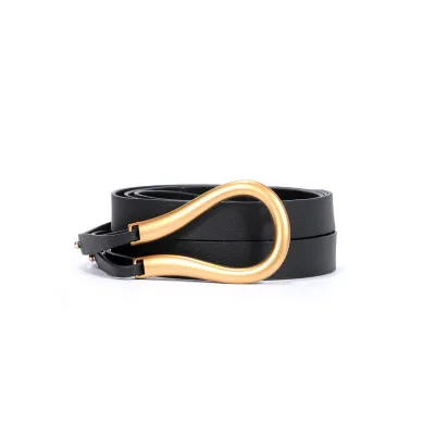 Fashion Female Horseshoe Alloy Buckle Belt