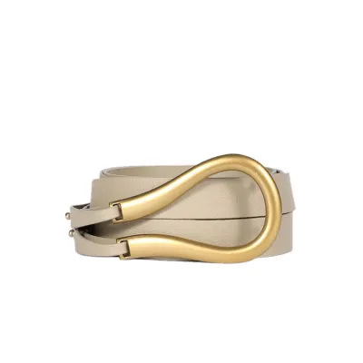 Fashion Female Horseshoe Alloy Buckle Belt