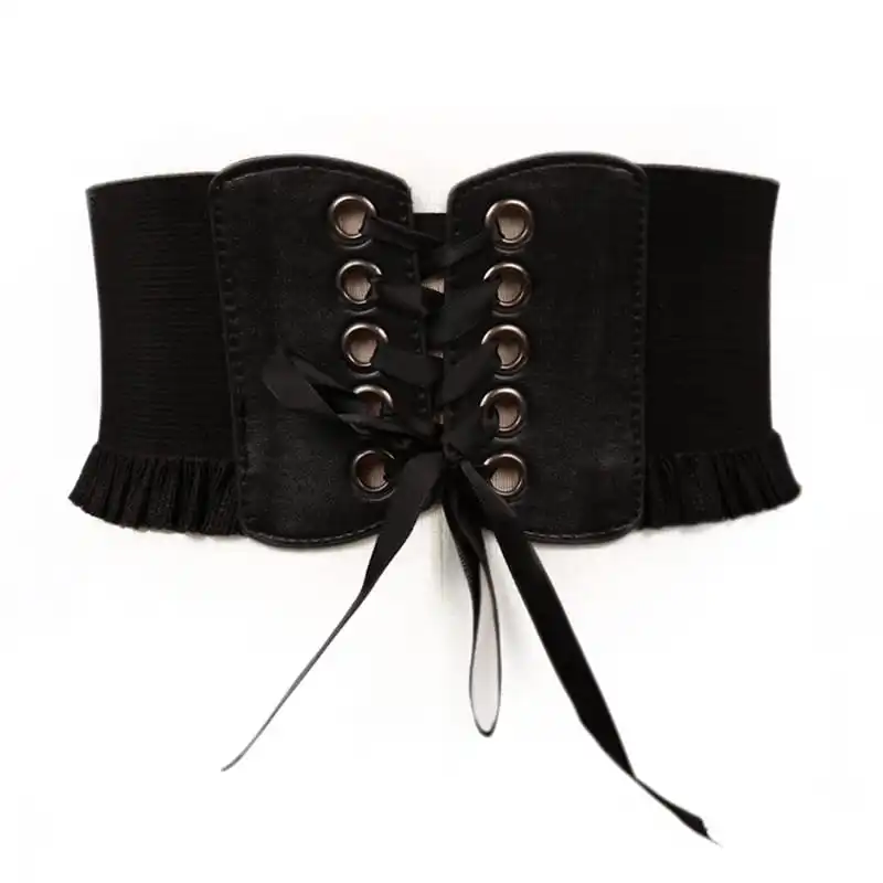 Women's Fashion Lace Design Adjustable Waistband Belt