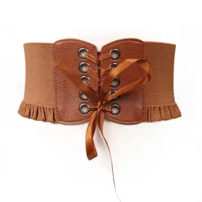 Women's Fashion Lace Design Adjustable Waistband Belt