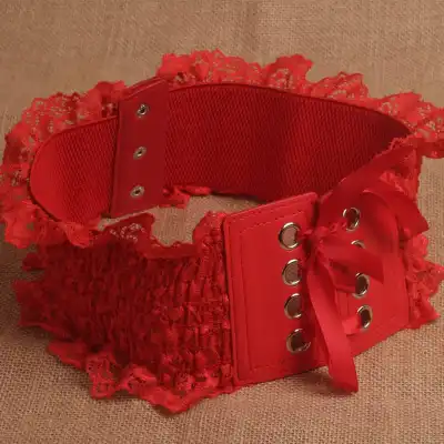 Women's Fashion Lace Design Adjustable Waistband Belt
