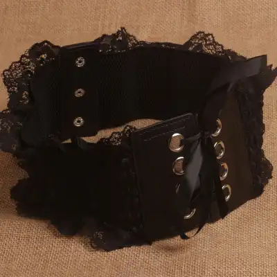 Women's Fashion Lace Design Adjustable Waistband Belt