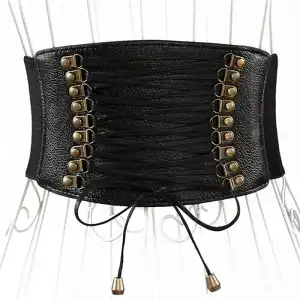Women's Fashion Tassel Elastic Waistband Belt with Imitation Leather