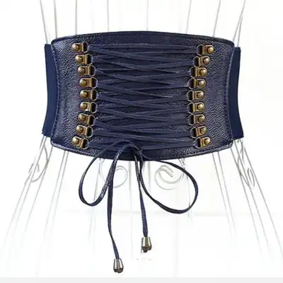 Women's Fashion Tassel Elastic Waistband Belt with Imitation Leather