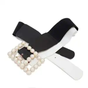 Fashion Pearl Decoration Wide Belt for Women