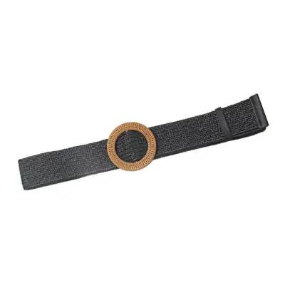Women's Vintage Round Buckle Linen Weaving Belt