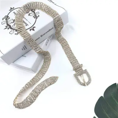 Fashion Rhinestone Decorative Buckle Design Belt For Women