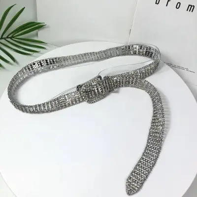 Fashion Rhinestone Decorative Buckle Design Belt For Women