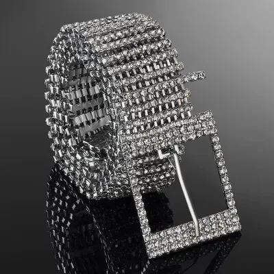Fashion Rhinestone Decorative Buckle Design Belt For Women
