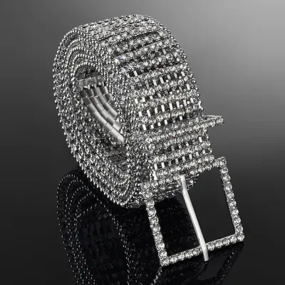 Fashion Rhinestone Decorative Buckle Design Belt For Women