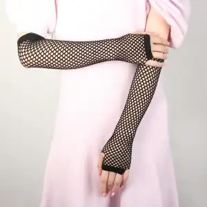 Women's Sexy Punk Fishnet Hollow Out Fingerless Gloves