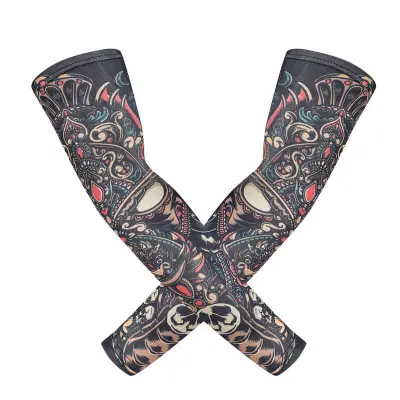 Unique Tattoo Design Arm Sleeves Spandex Lycra Gloves 40cm