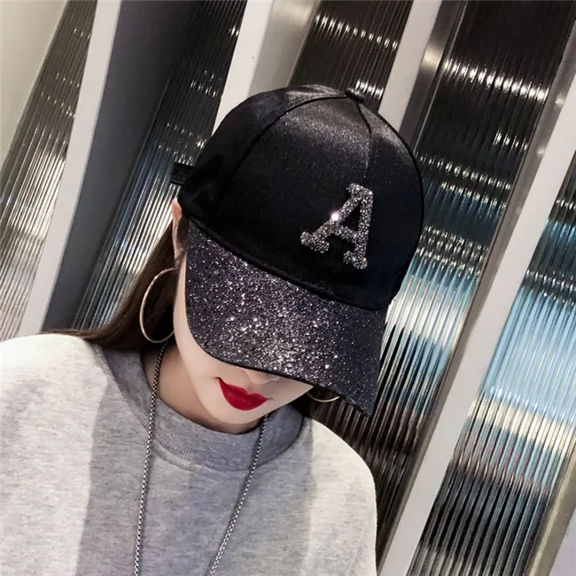 Rhinestone Sequin Decor Sunshade Baseball Cap