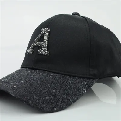 Rhinestone Sequin Decor Sunshade Baseball Cap
