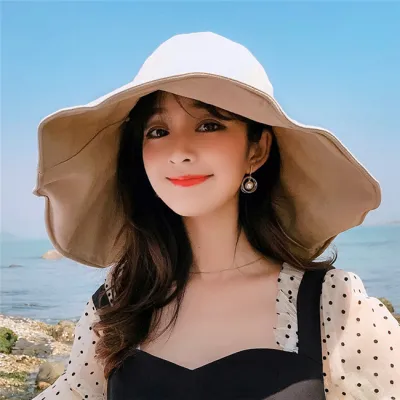 Summer Leisure Solid Color Tourist Fisherman Hat For Women Youth Polyester