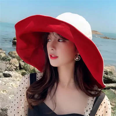 Summer Leisure Solid Color Tourist Fisherman Hat For Women Youth Polyester