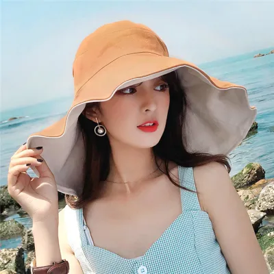 Summer Leisure Solid Color Tourist Fisherman Hat For Women Youth Polyester