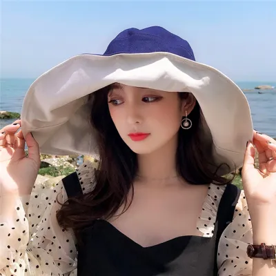 Summer Leisure Solid Color Tourist Fisherman Hat For Women Youth Polyester