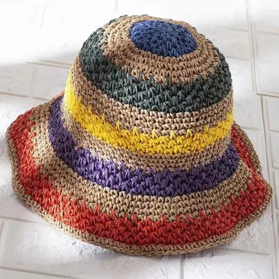 Women Summer Casual Straw Fisherman Hat