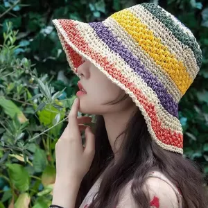 Women Summer Casual Straw Fisherman Hat