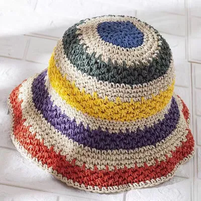 Women Summer Casual Straw Fisherman Hat