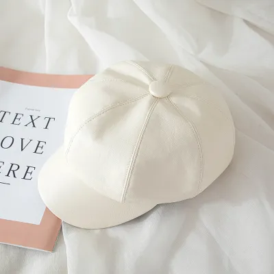 Women Fashion PU Peaked Berets Hats