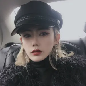 Women Casual Retro Flat-top Berets Hats